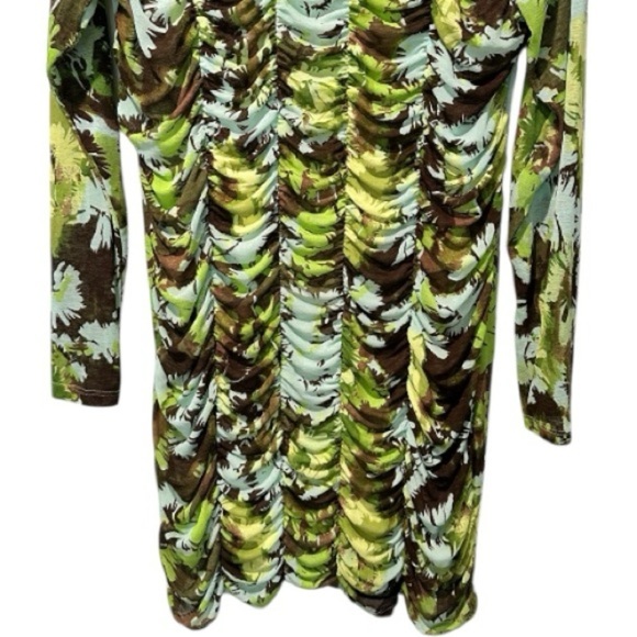 Future Collection Green Floral BodyCon Mini Dress - Picture 5 of 13